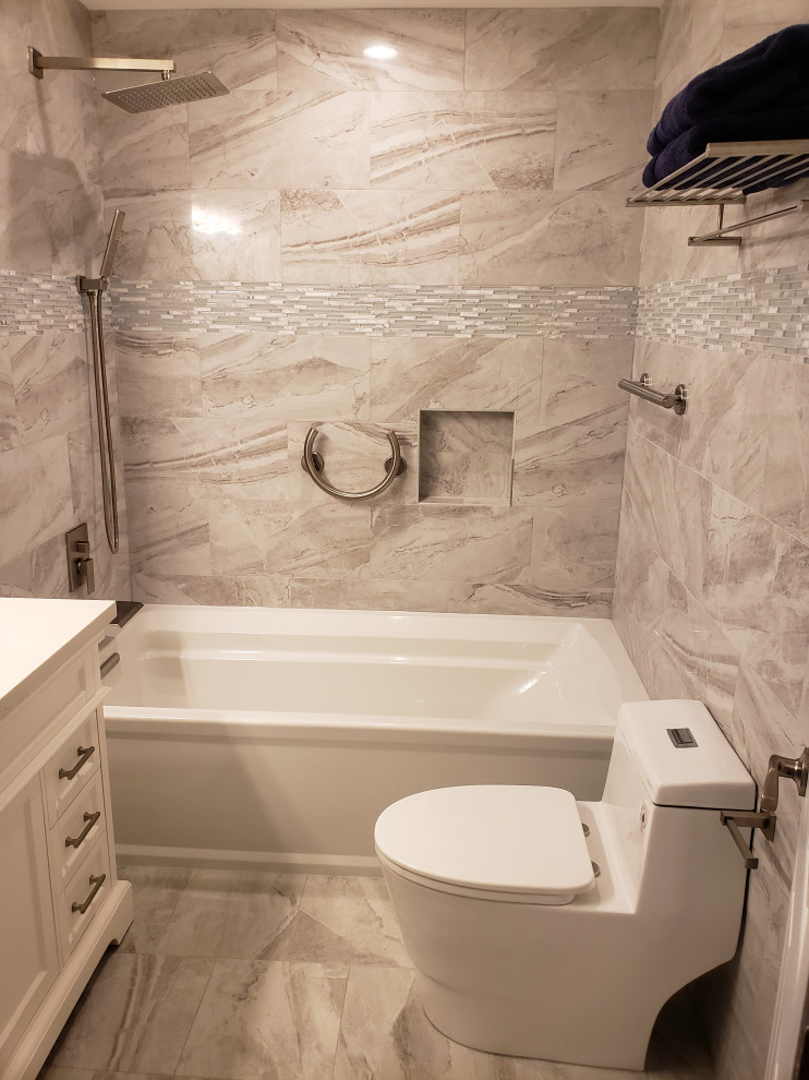 Wall to Wall Tile Bathroom