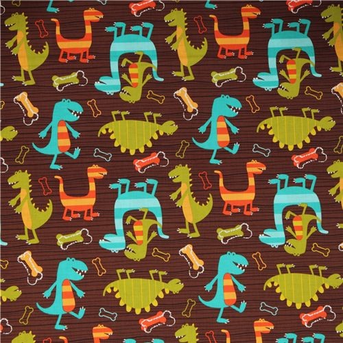 Michael Miller fabric Dino Dudes cute dinosaur