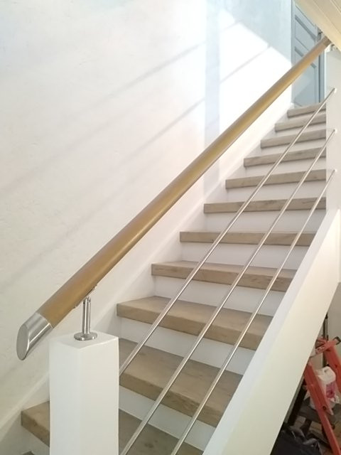 Modernisation d'un escalier traditionnel en bois