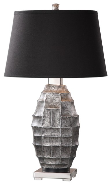 Uttermost Pechora Gunmetal Gray Lamp