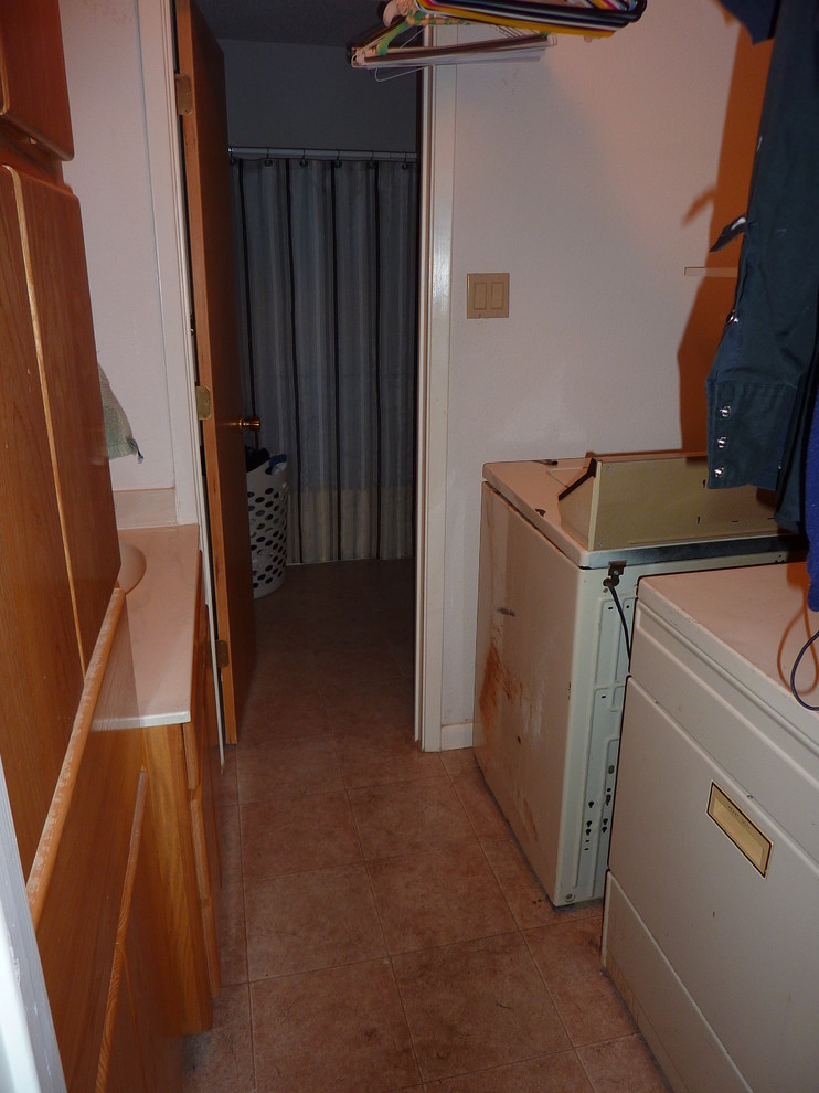 Before: Bath and Laundry Room