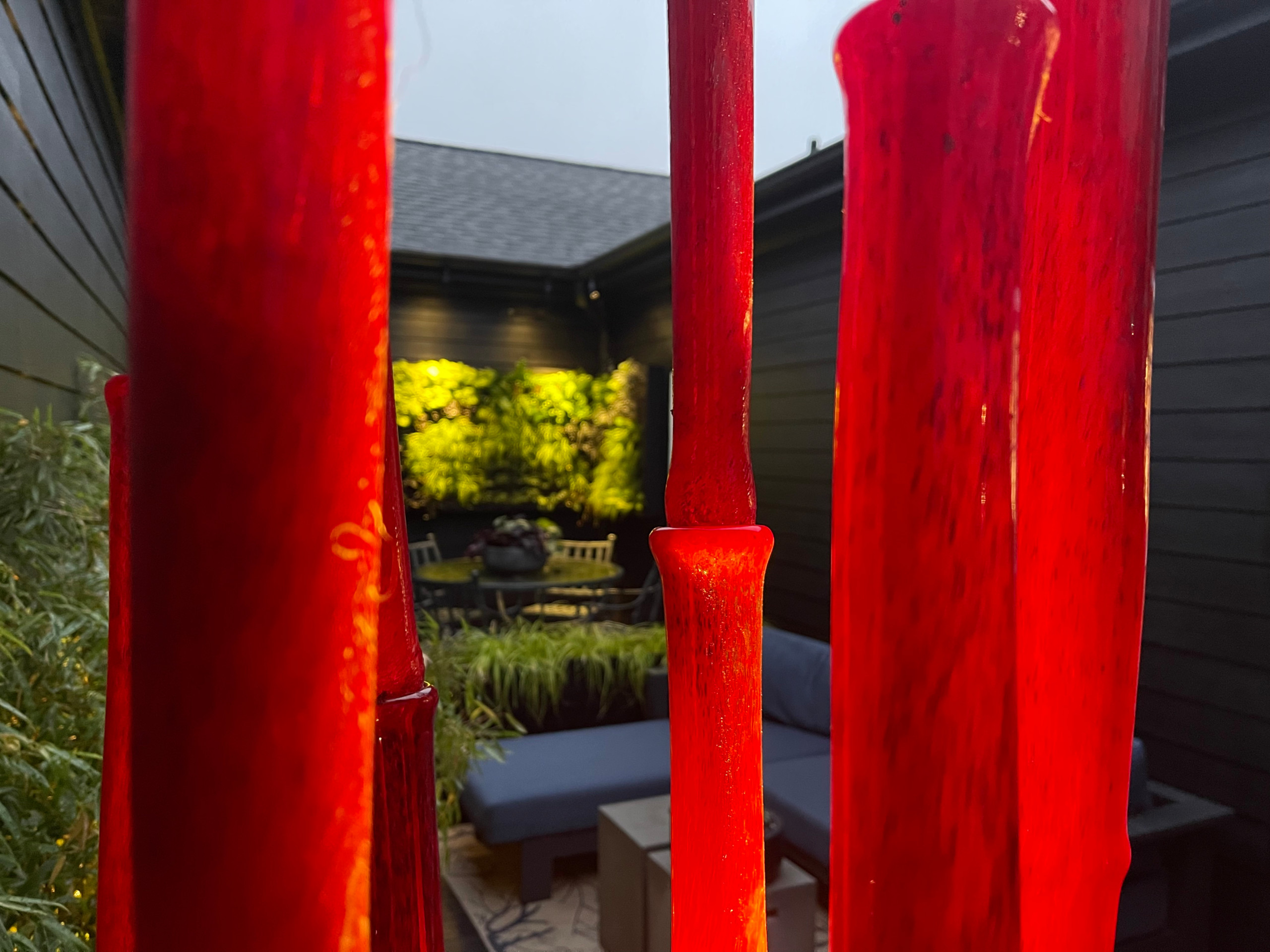 Looking Through the Blown Glass Bamboo