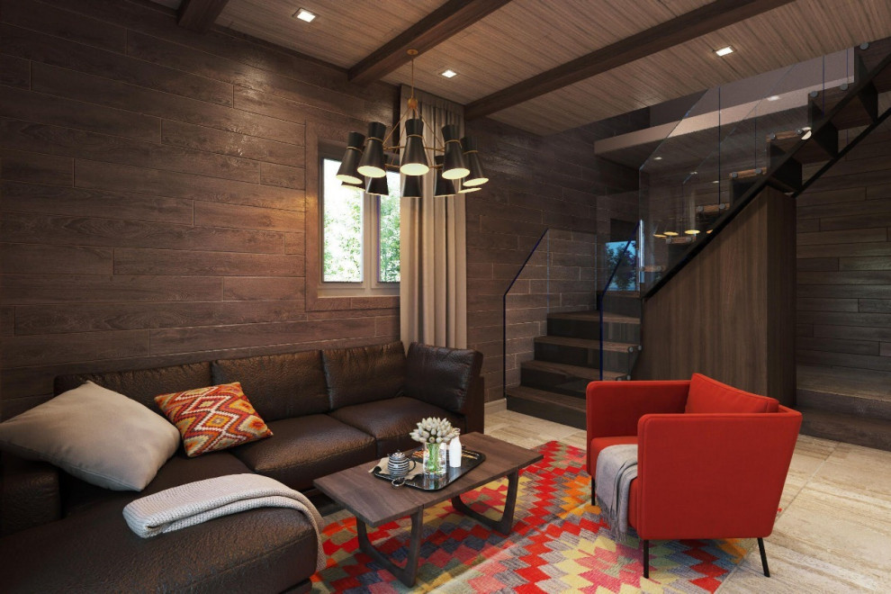 Дизайн-проект гостиной загородного дома