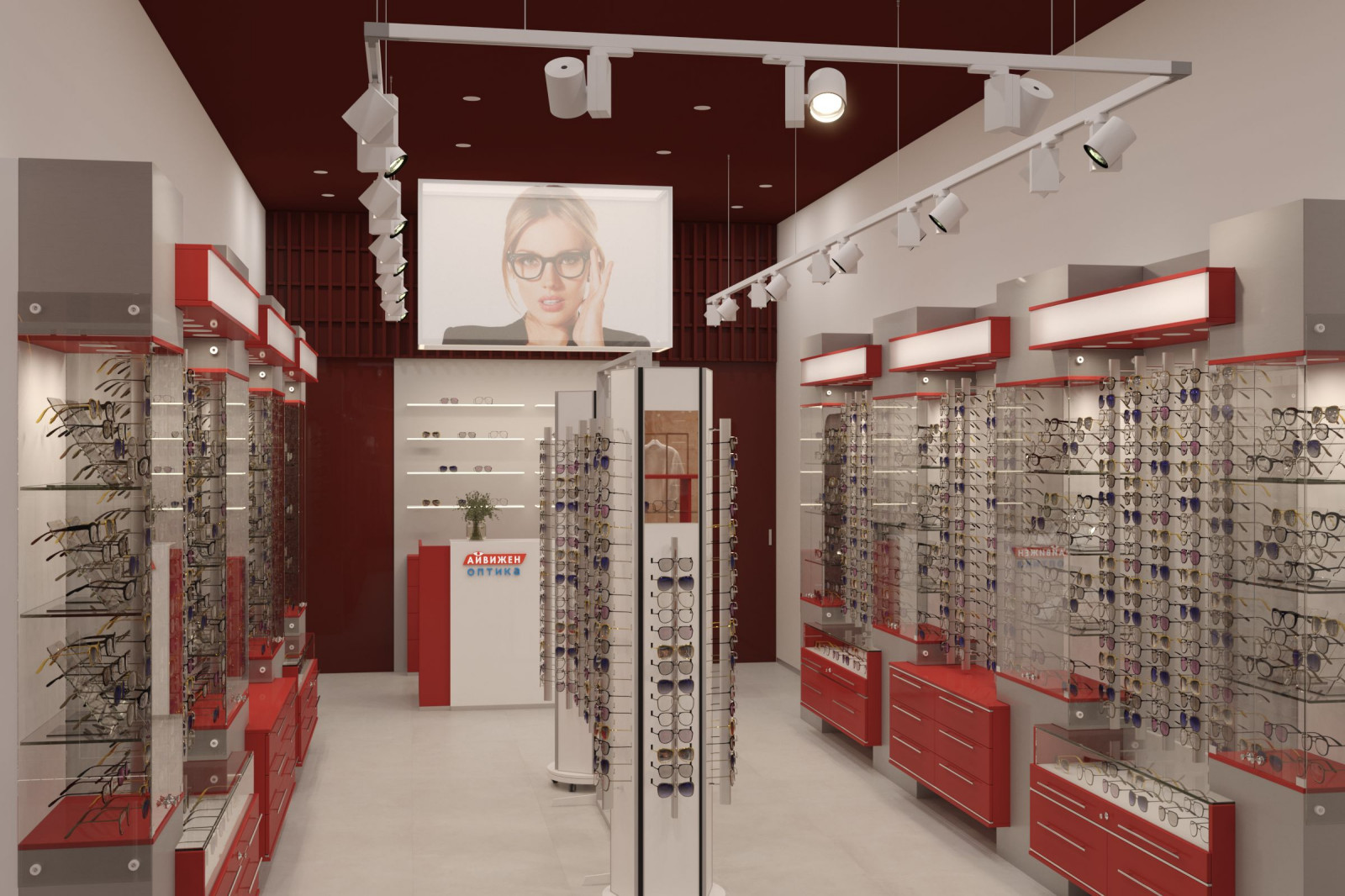 Интерьер салона оптика