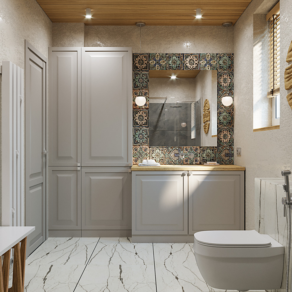 Дизайн-проект санузла в загородном доме