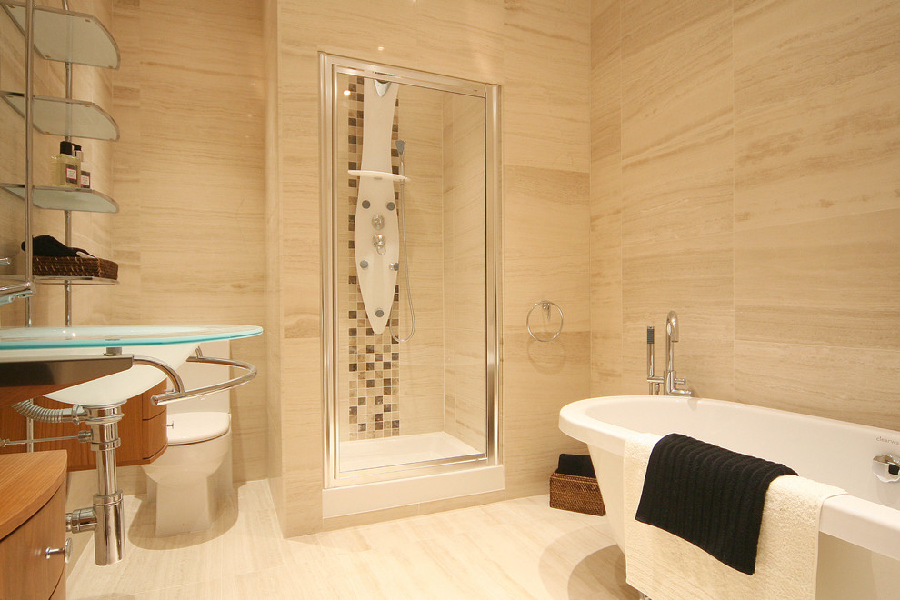 Transitional bathroom in Other.