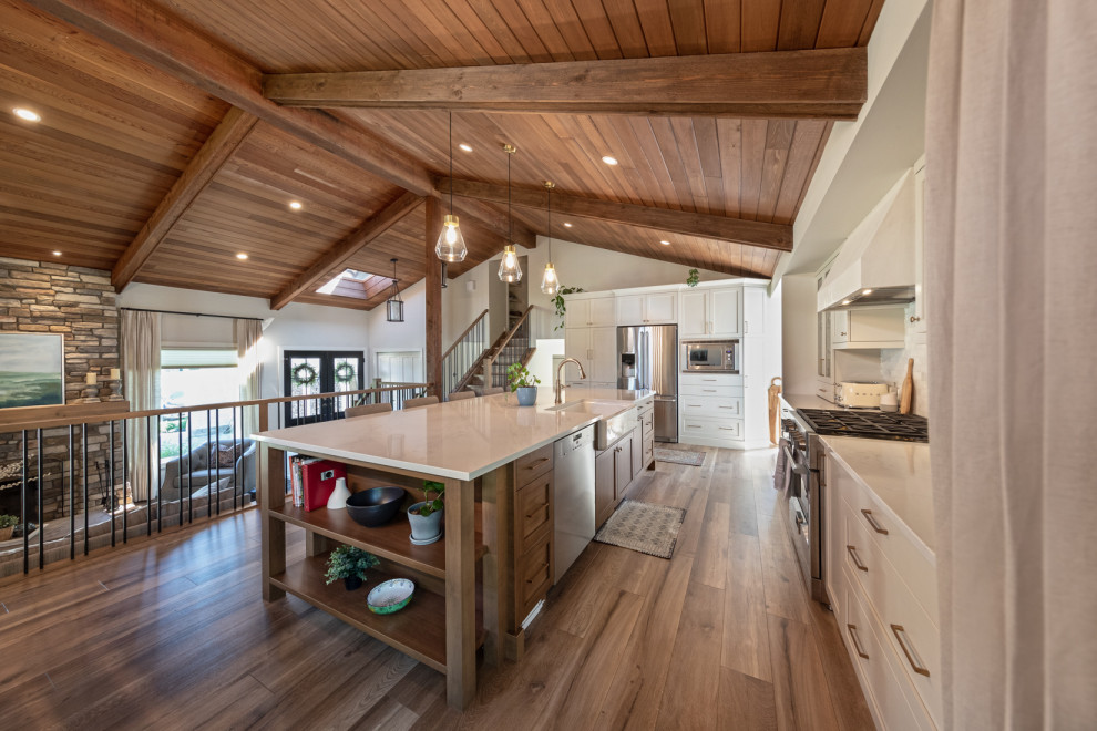 Edmonton Blue Quill Estates Interior Renovation Farmhouse Kitchen