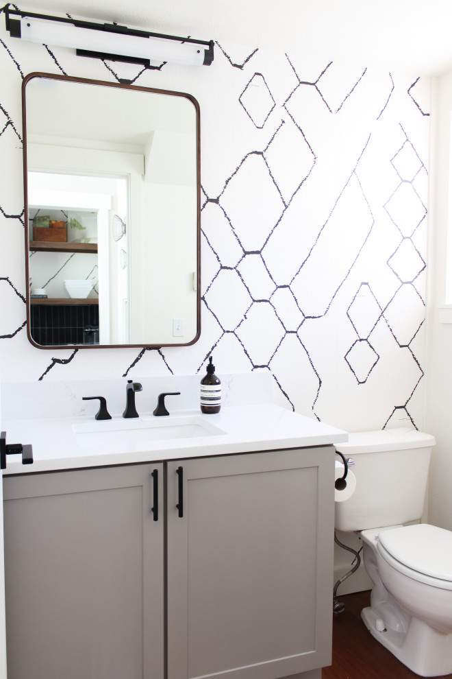 Inspiration for a transitional powder room in Portland.