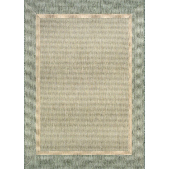 Couristan Recife Stria Texture Natural and Green Indoor/Outdoor Rug, 5 ...