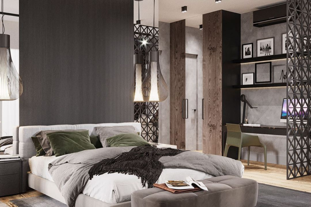 Дизайн-проект спальни в современном стиле в ЖК ‘Небесный’