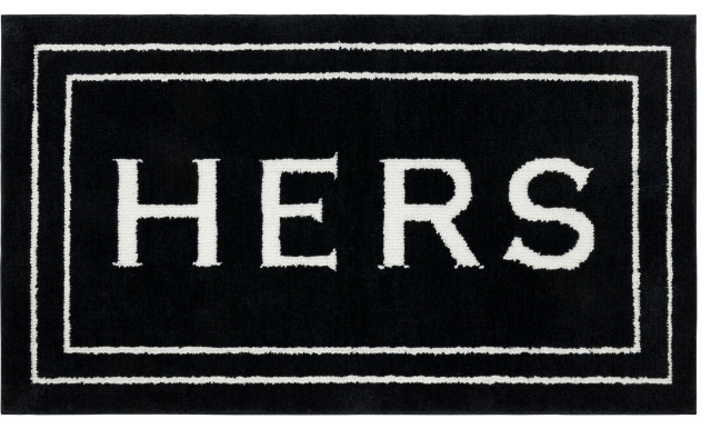 Mohawk Home His/Hers Accent Bath Rug, Ebony, 2'x3'4", "Hers"