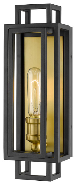 Z-Lite 454-1S-BRZ-OBR One Light Wall Sconce Titania Bronze / Olde Brass