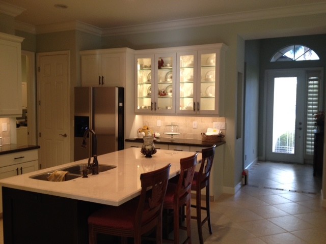 Linda's Kitchen Recolor Modern Contemporary Dover white Shaker style