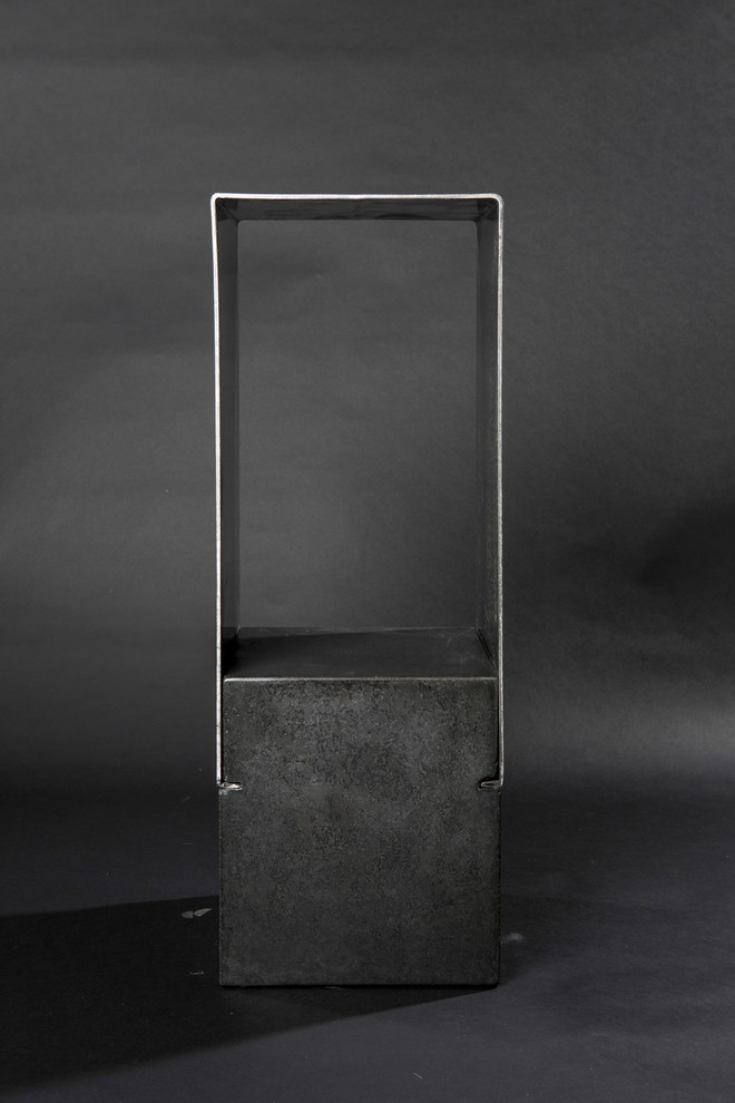 Bent Steel and Concrete side table