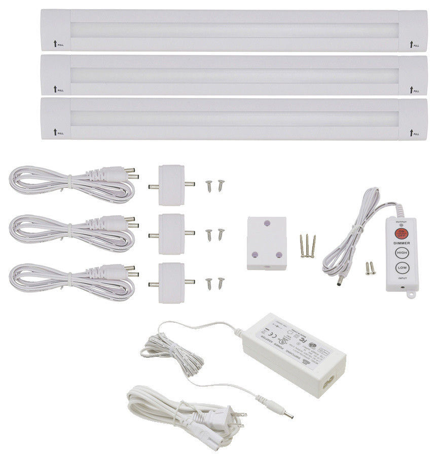 Lightkiwi Lilium 12" Warm White LED Under Cabinet Lighting Premium Kit