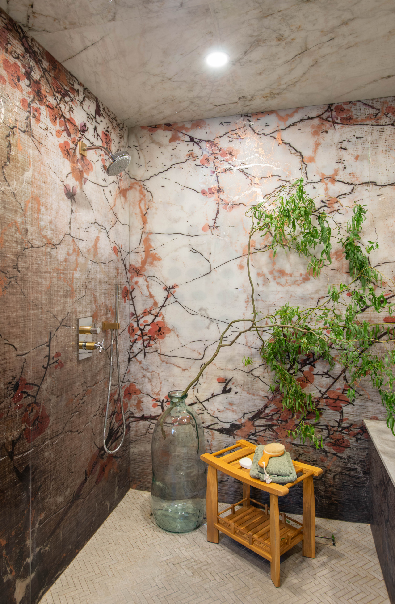 Modern Asian Inspired Primary Bathroom