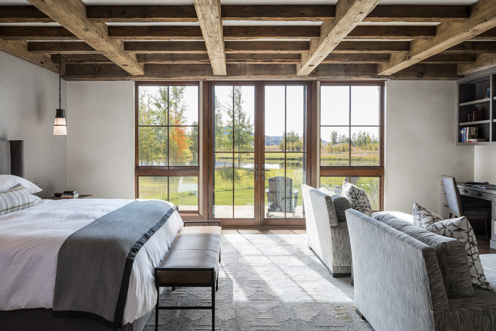 Inspiration for a rustic bedroom remodel in Jackson