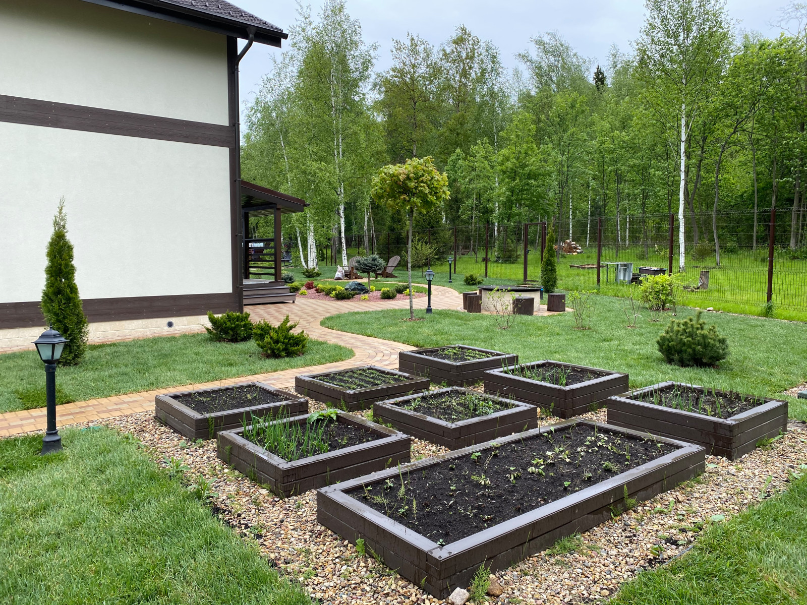 КП Никольское Лесное. Ландшафт, Огород.