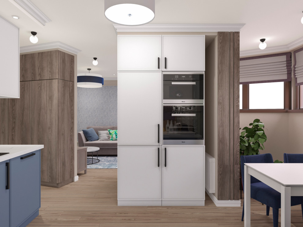 Дизайн-проект. 3-хкомнатная квартира в ЖК "Государев Дом". Видное. 2018 г.