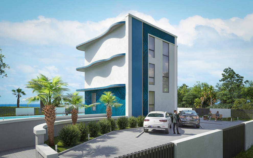 Смелый и яркий дом на берегу черноморского побережья