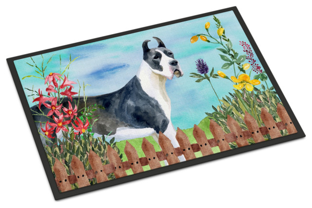 Carolines Treasures Sheltie Spring Doormat 24 x 36 Multicolor