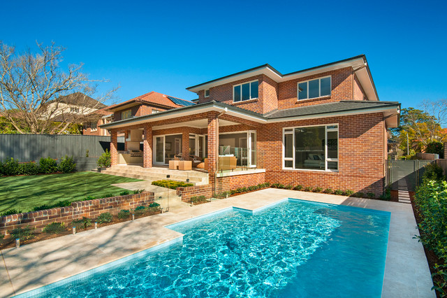 Warrawee contemporaneo-piscina