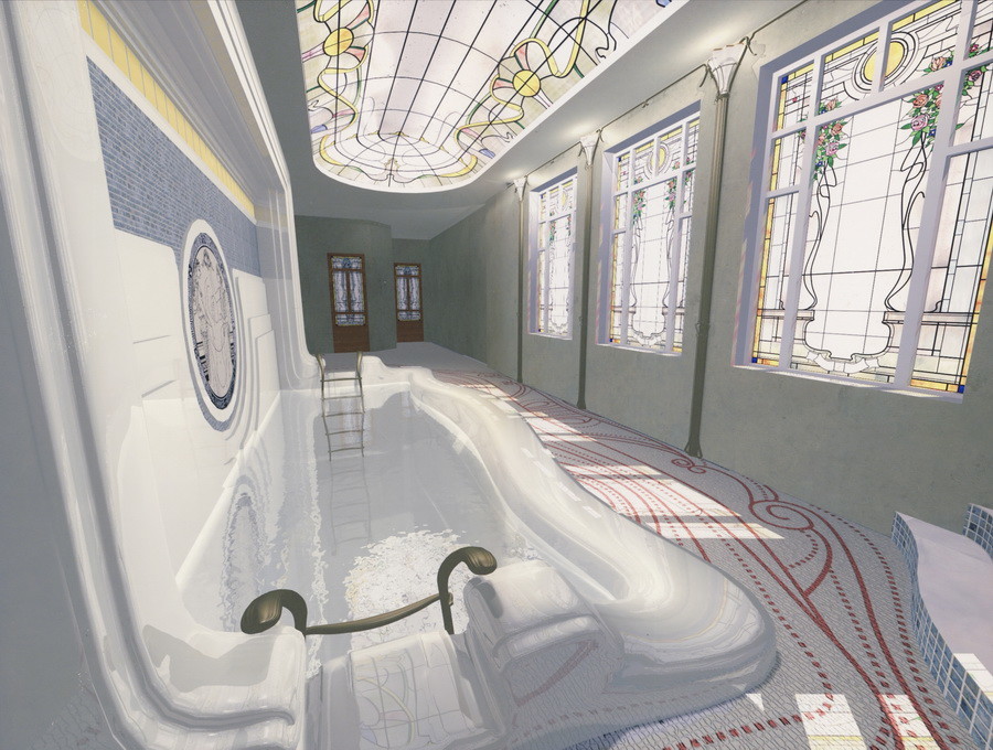 Проект комнаты с бассейном