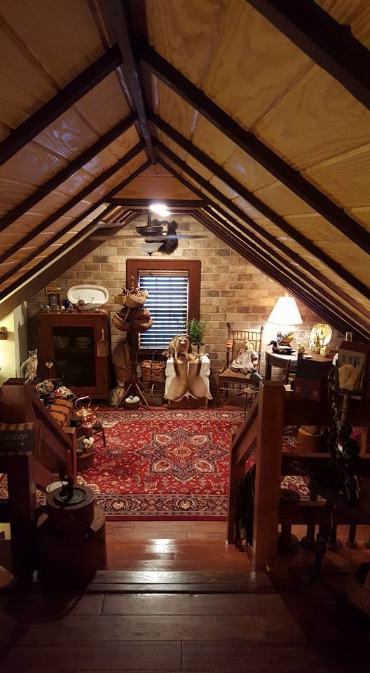 Example of a large mountain style bedroom design in Atlanta