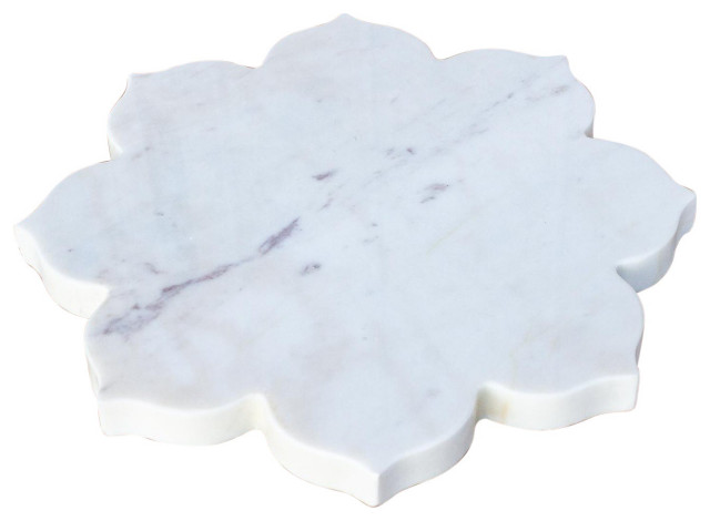 Alya Floral Marble Tray