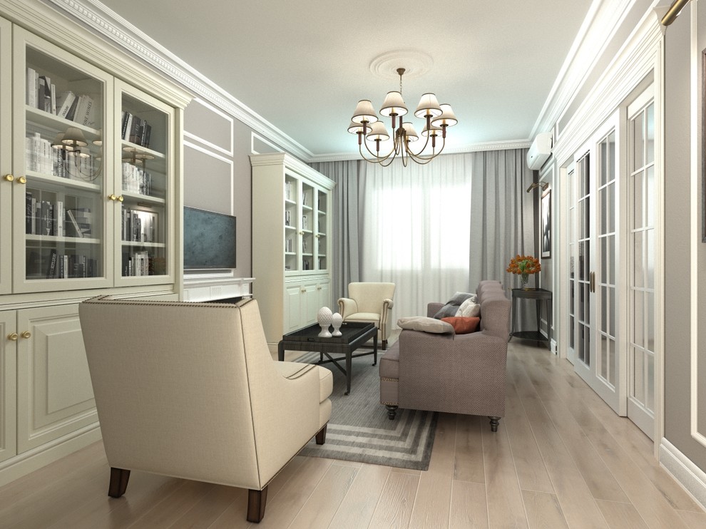 Гостиная 3х комнатной квартиры ЖК Триумф