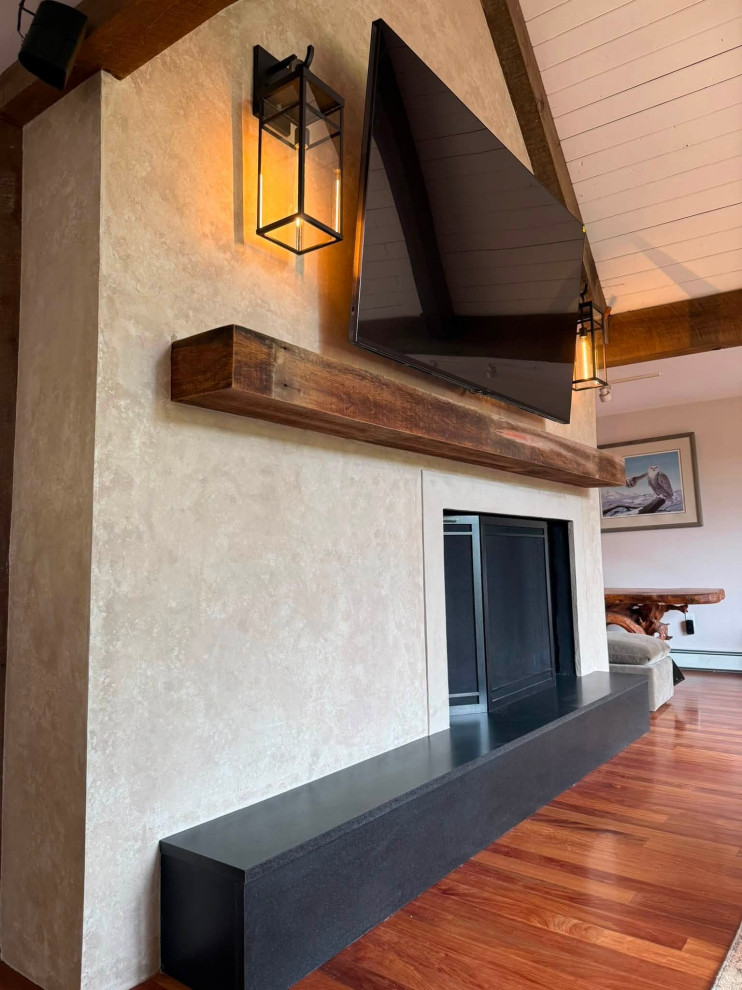 Microcement Fireplace Renovation