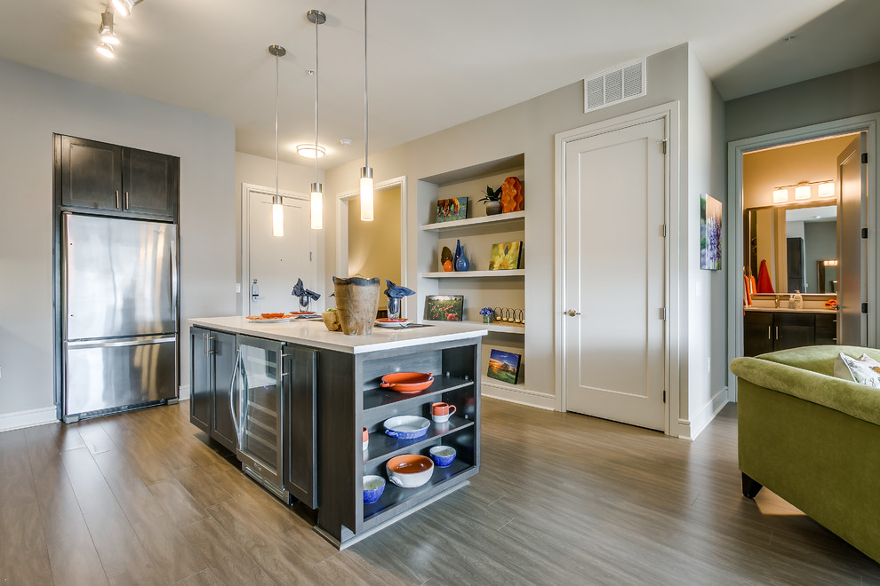 Transitional entryway photo in Dallas