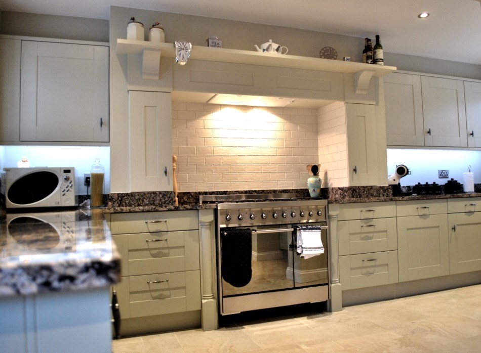 This is an example of a country kitchen in West Midlands.