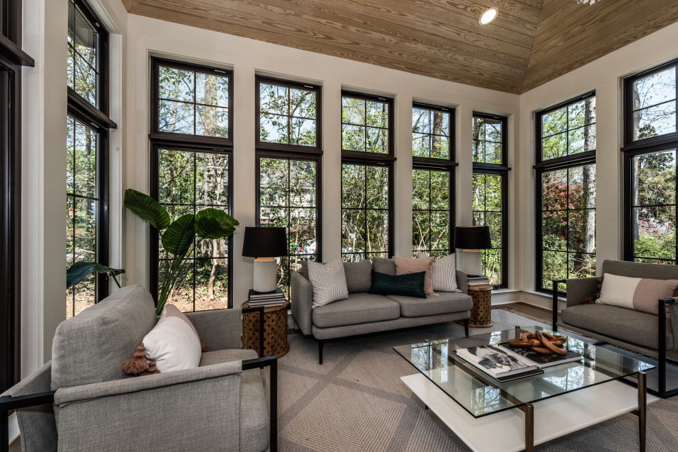 Transitional sunroom in Charlotte.