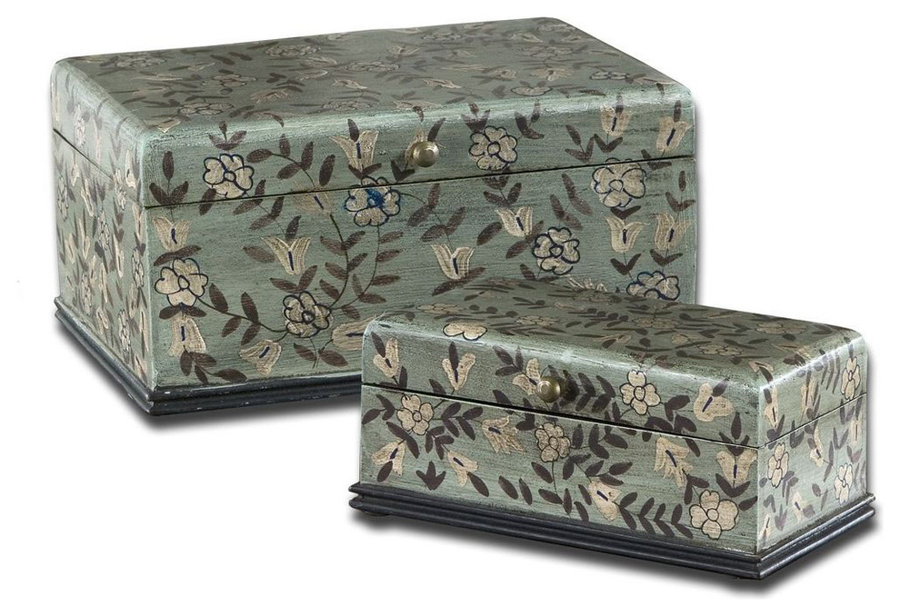 Aciano Hand Painted Boxes, Set of 2