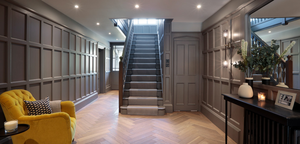 Inspiration for a transitional hallway in Hertfordshire.