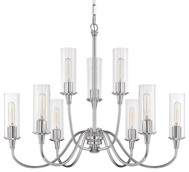 Craftmade 38029 Modena 9 Light Chandelier Transitional Craftmade 38029 Modena 9 Light Chandelier Chrome