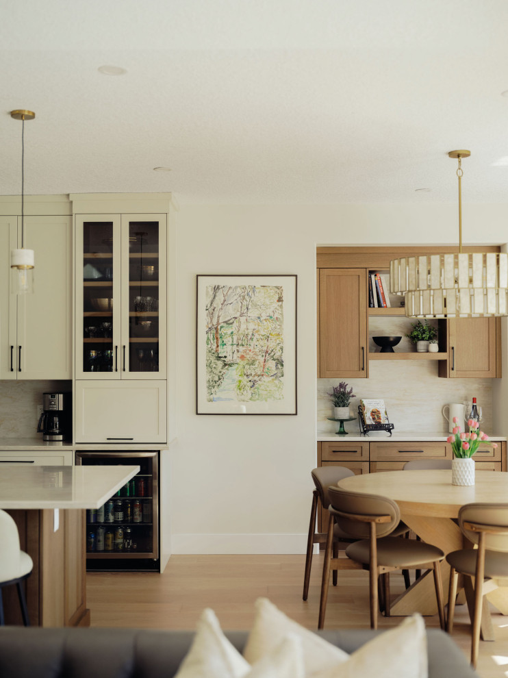 Inspiration for a transitional kitchen remodel in Edmonton