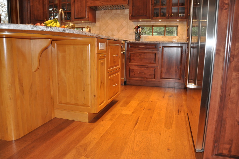 Mountain style kitchen photo in Calgary