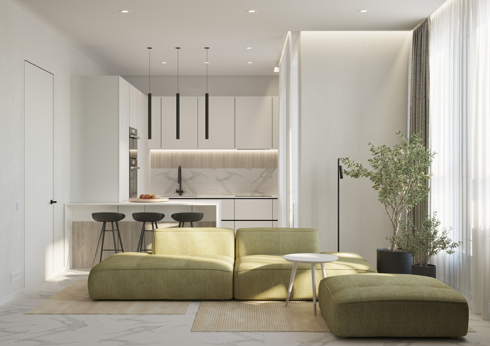 Дизайн-проект квартиры студии 35 кв.м