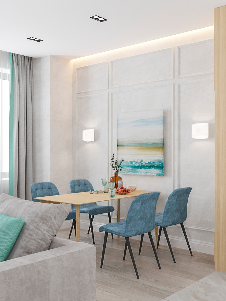 Светлый современный дизайн квартиры для молодой семьи