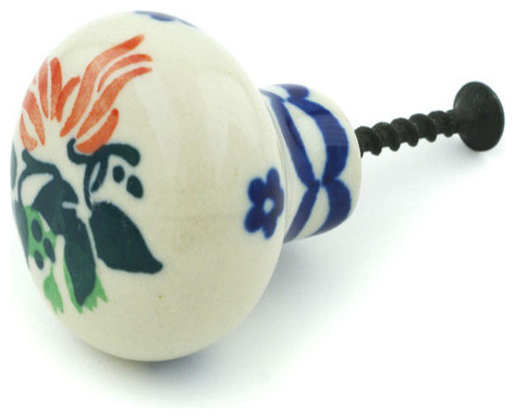 Polmedia Polish Pottery 1 Stoneware Drawer Pull Knob Farmhouse