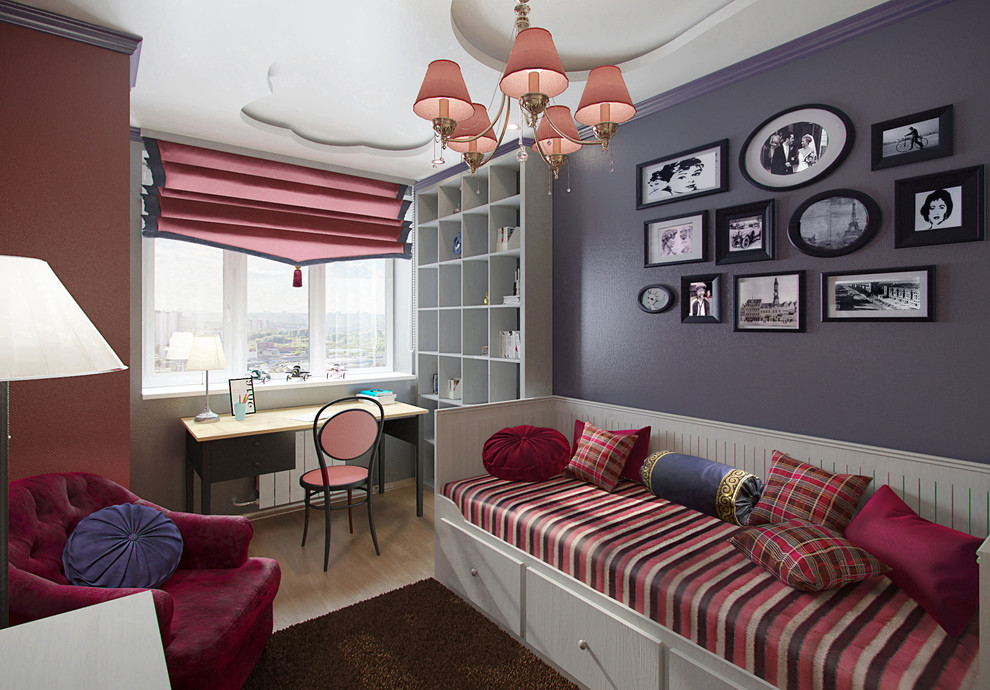 Комнатка в смешанном стиле для юной леди.)