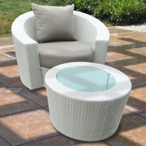 TOSH Furniture - Outdoor Chair and Coffee Table Set - TOS-GW3115SET