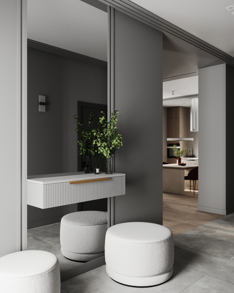 Стильный дом с красными акцентами