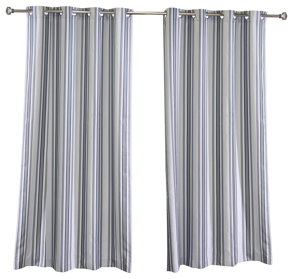 Outdoor Decor Gazebo Outdoor Stripe Grommet Top Curtain Panel