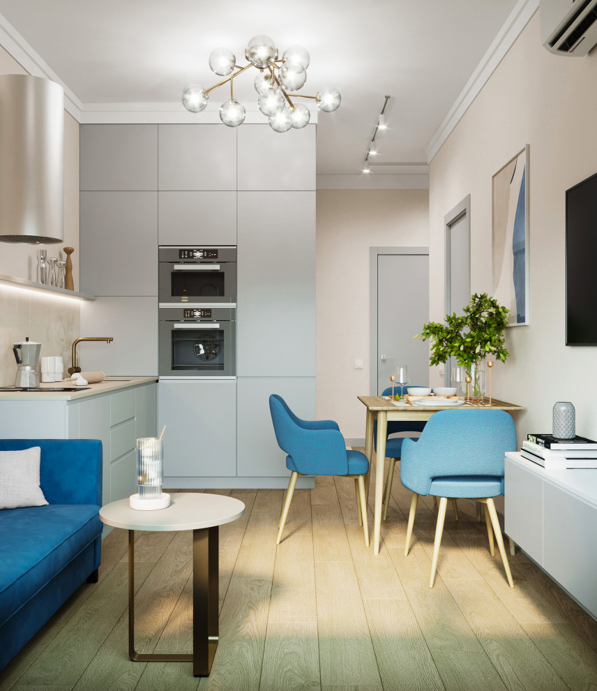 Визуализация кухни-гостиной  в ЖК Береговой