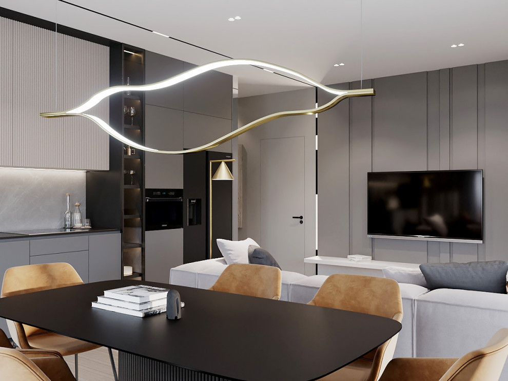 Дизайн-проект интерьера частного одноэтажного дома в Калининградской области