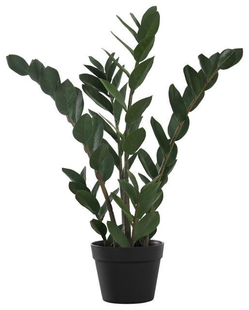 Artificial Plant, 29" Tall, Zz Tree, Indoor, Floor, Potted, Green Leaves
