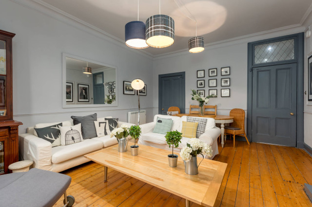 New Town Apartment Full Home Transformation, Edinburgh contemporary-vardagsrum